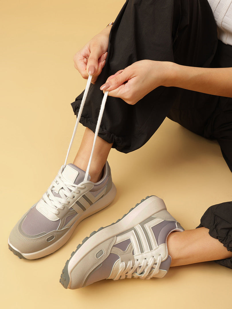 Solid-Lace-Ups-Sneakers