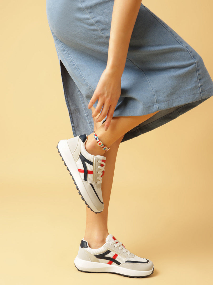 Solid-Lace-Ups-Sneakers