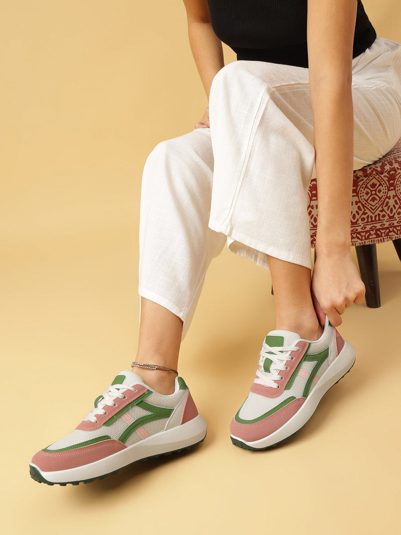 Solid-Lace-Ups-Sneakers