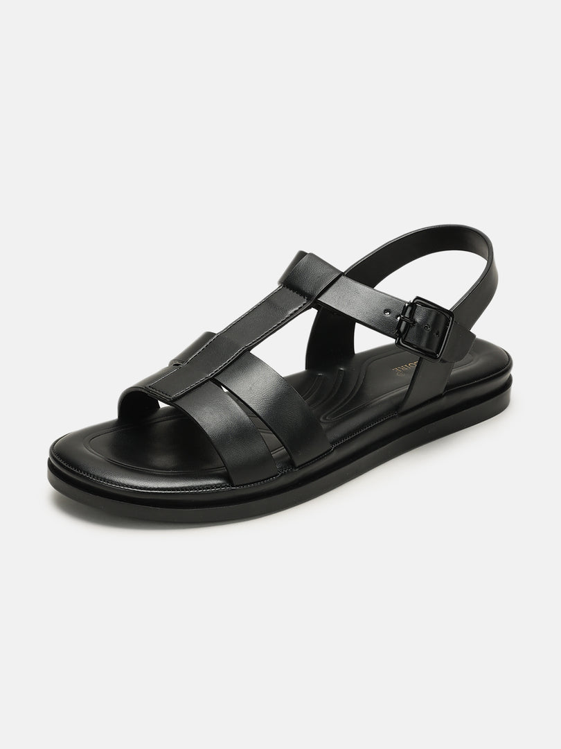 Solid-Casual-Open Toe Flats
