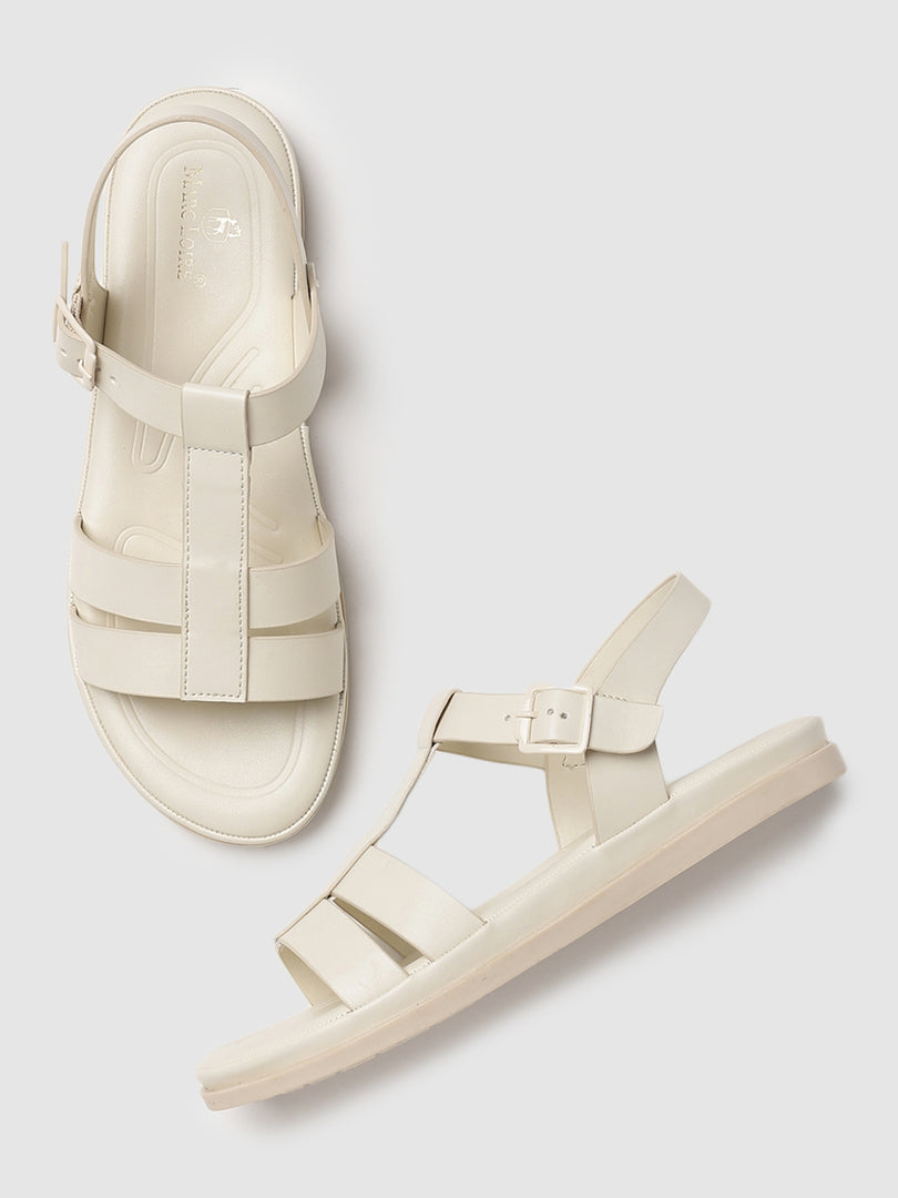 Solid-Casual-Open Toe Flats