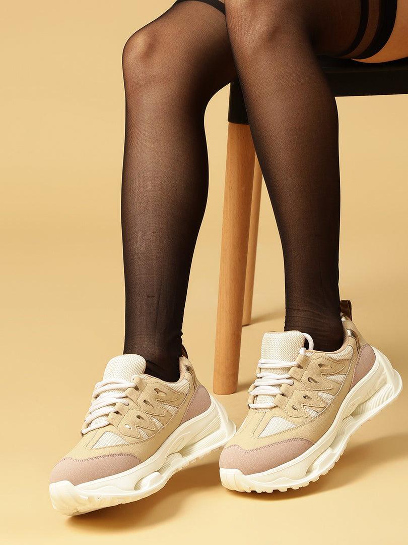 Solid-Lace-Ups-Sneakers