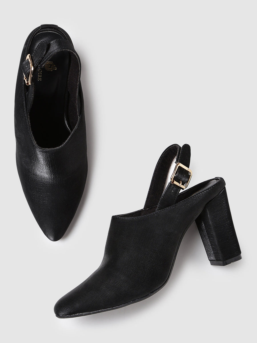 block heels pointed toe