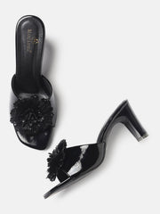 Marc Loire Womens Black Party Stiletto Sandals Heels