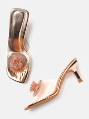 Marc Loire Womens Rose Gold Party Stiletto Sandals Heels