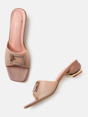 Marc Loire Womens Beige Casual Block Sandals Heels