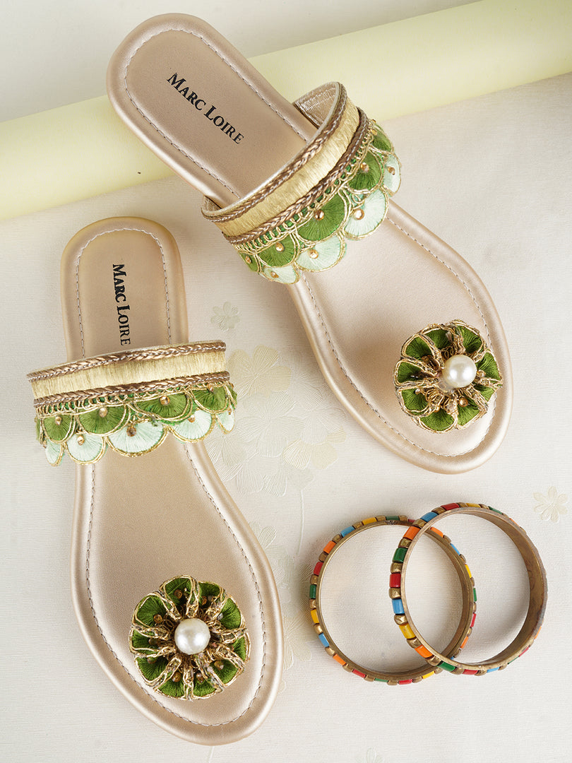 Embroidered Flats Ethnic