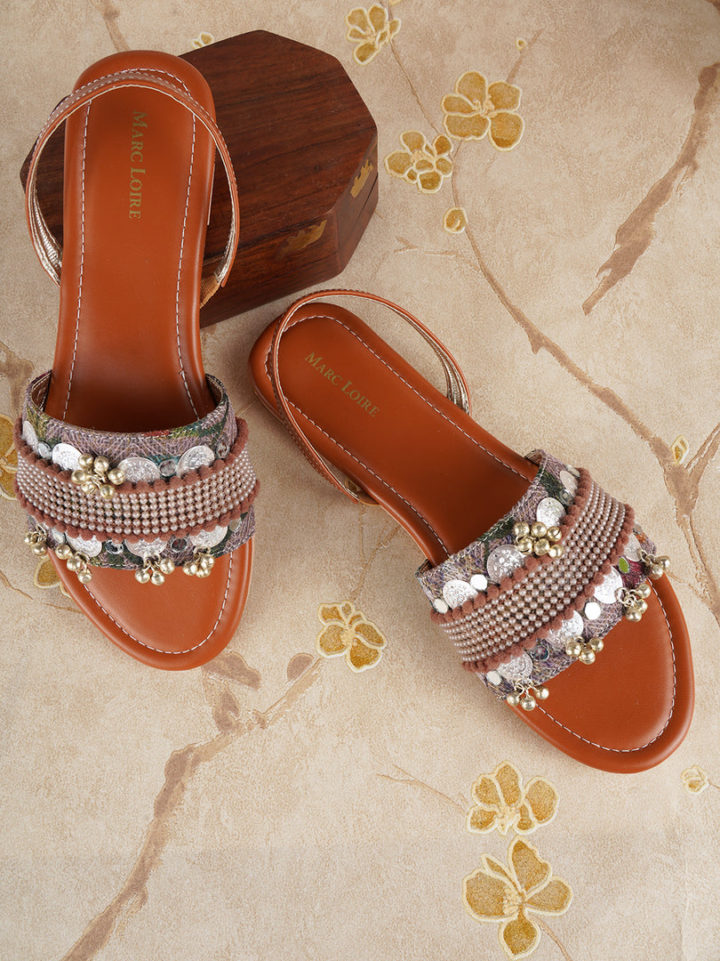 Ethnic Flats Embroidered