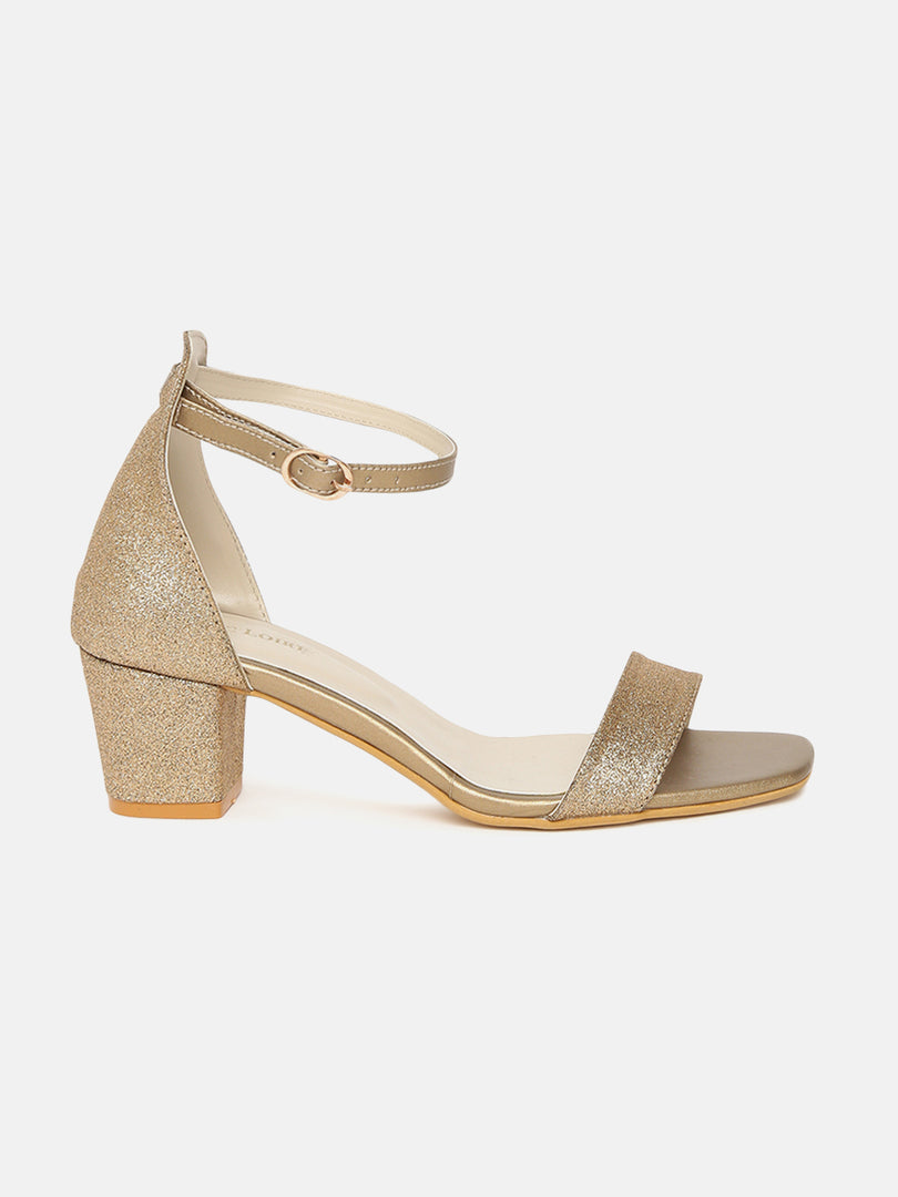 Shimmer Block Heels