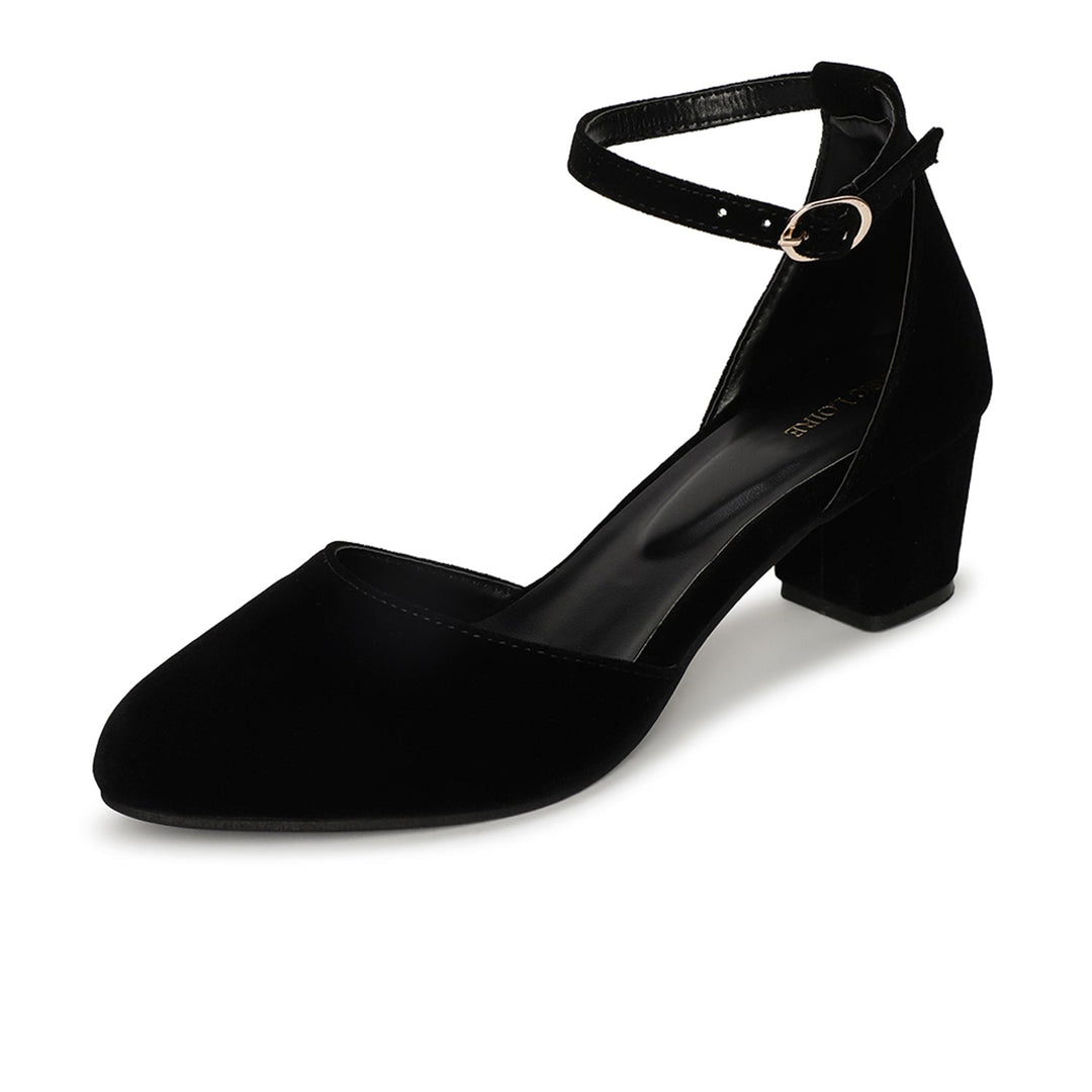 Marc Loire Women’s Pointed Toe Block Heel Fashion Sandals with Buckled Ankle Strap