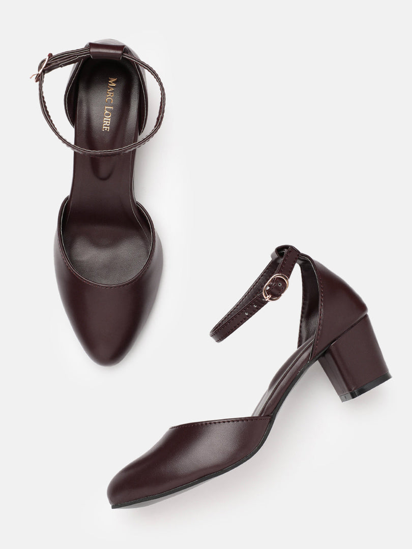 Marc Loire Women Brown Solid Block Heels