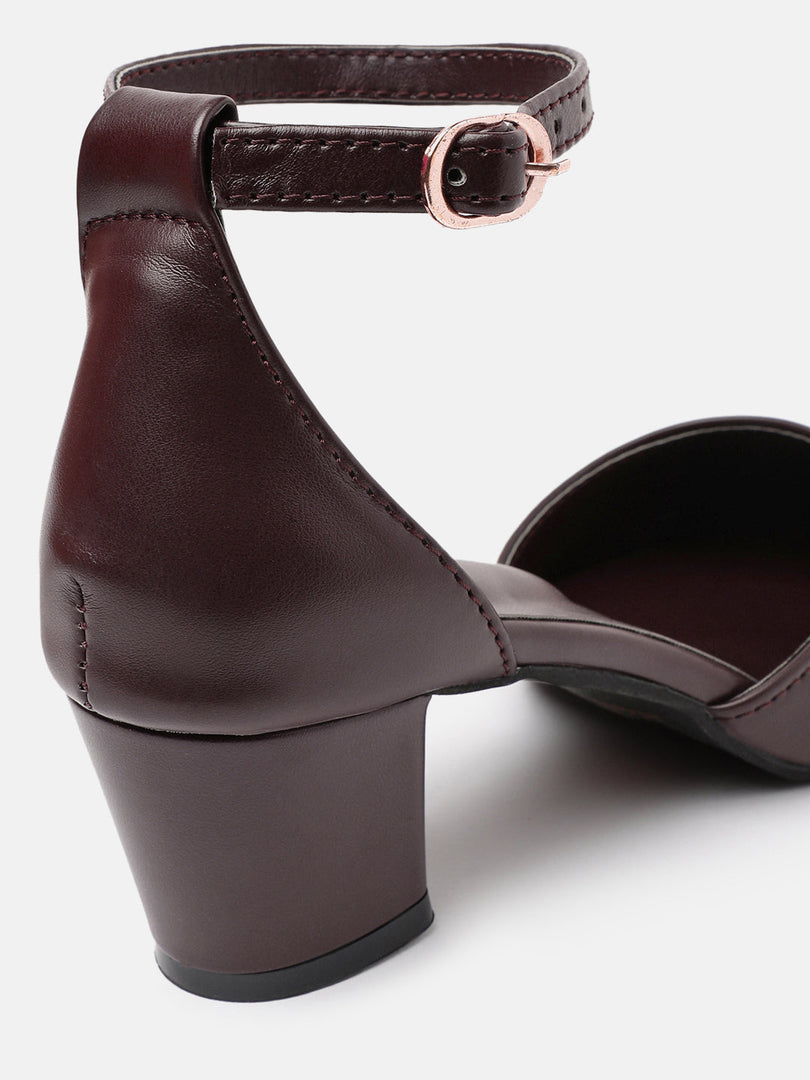 Marc Loire Women Brown Solid Block Heels