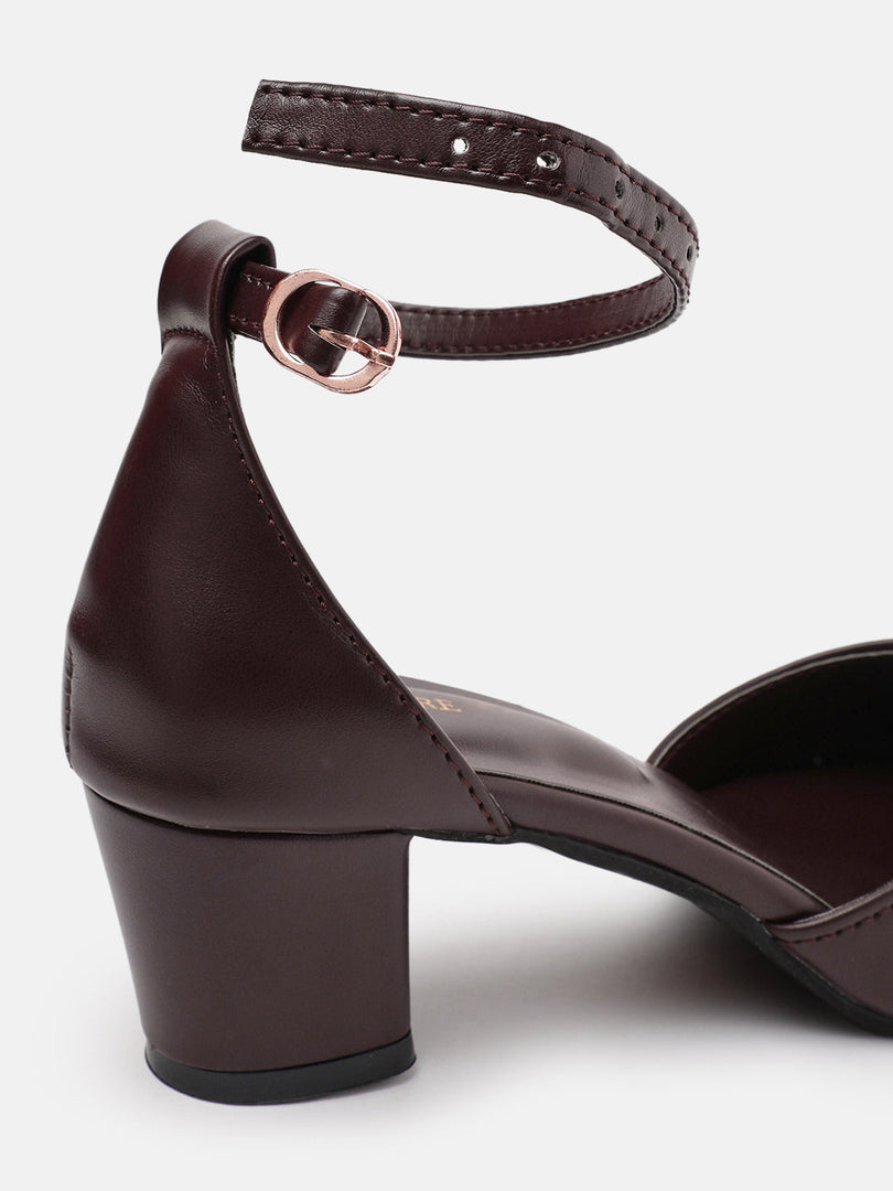 Marc Loire Women Brown Solid Block Heels