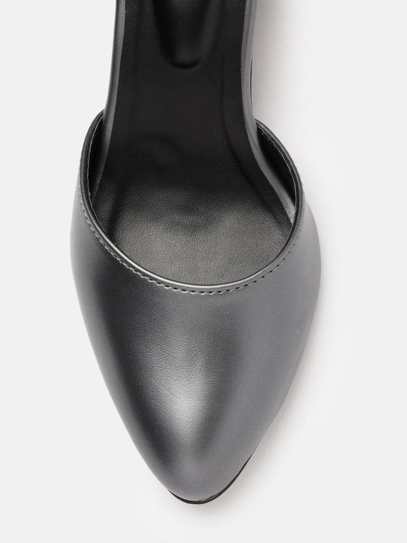 Marc Loire Women Grey Solid Block Heels