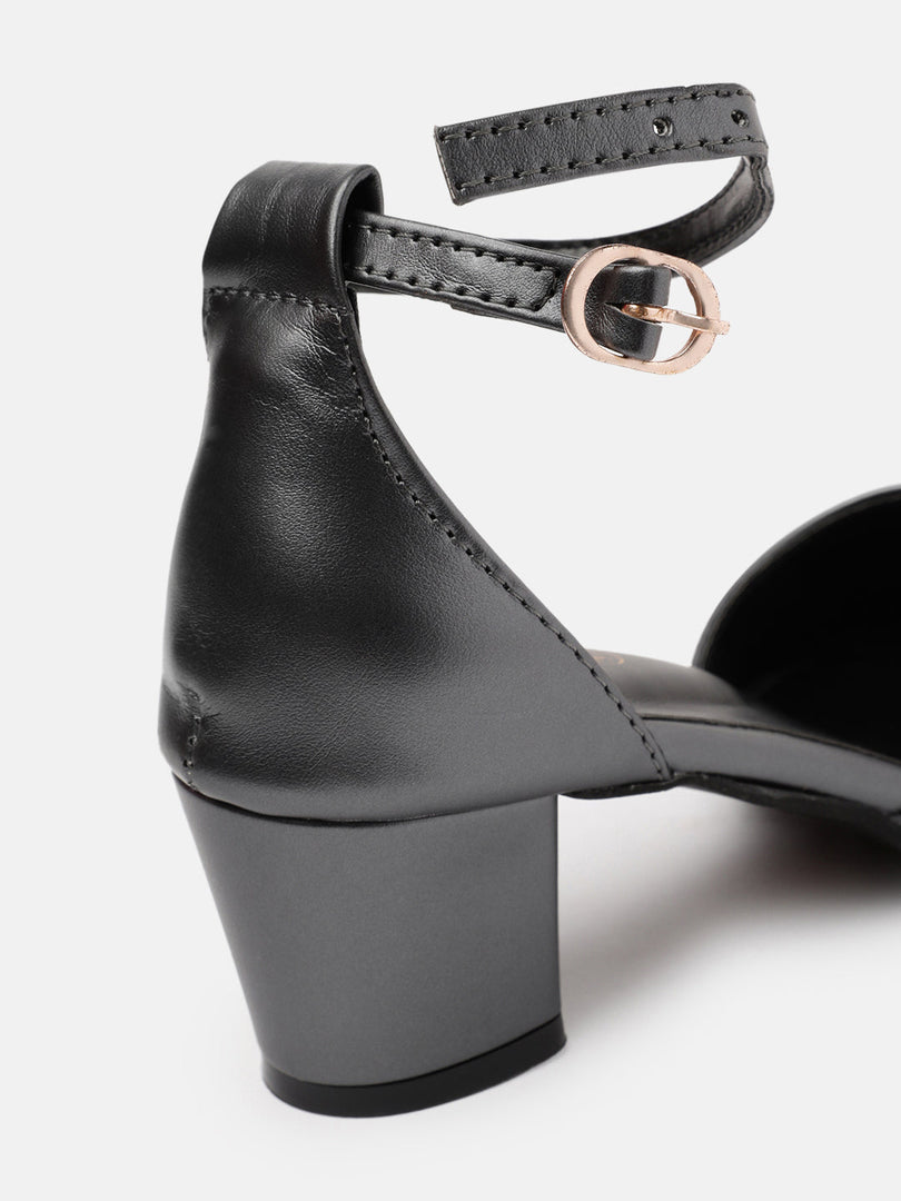 Marc Loire Women Grey Solid Block Heels