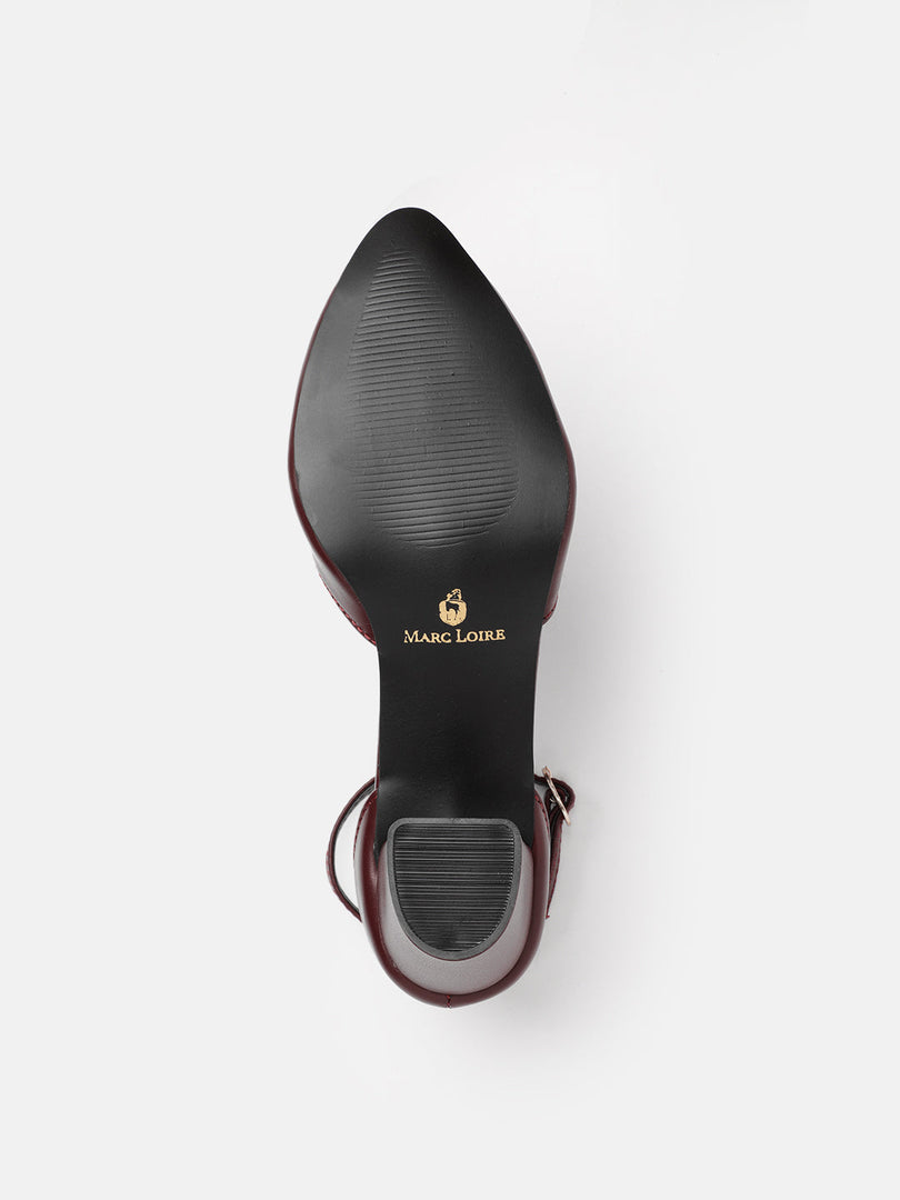 Marc Loire Women Maroon Solid Block Heels