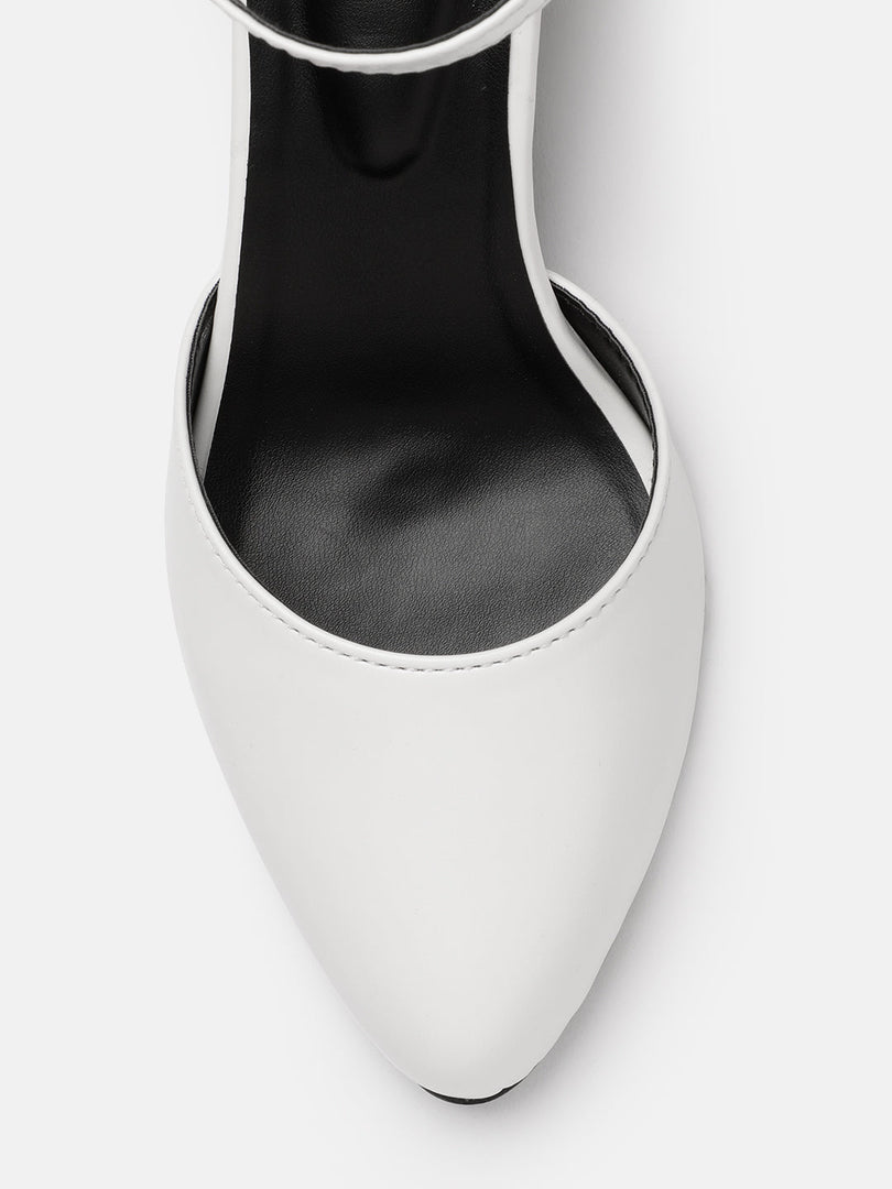 Marc Loire Women White Solid Block Heels