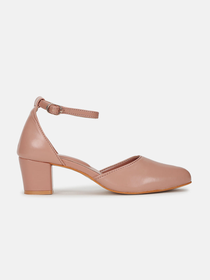 Marc Loire Women Nude Solid Block Heels