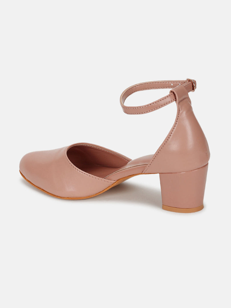 Marc Loire Women Nude Solid Block Heels