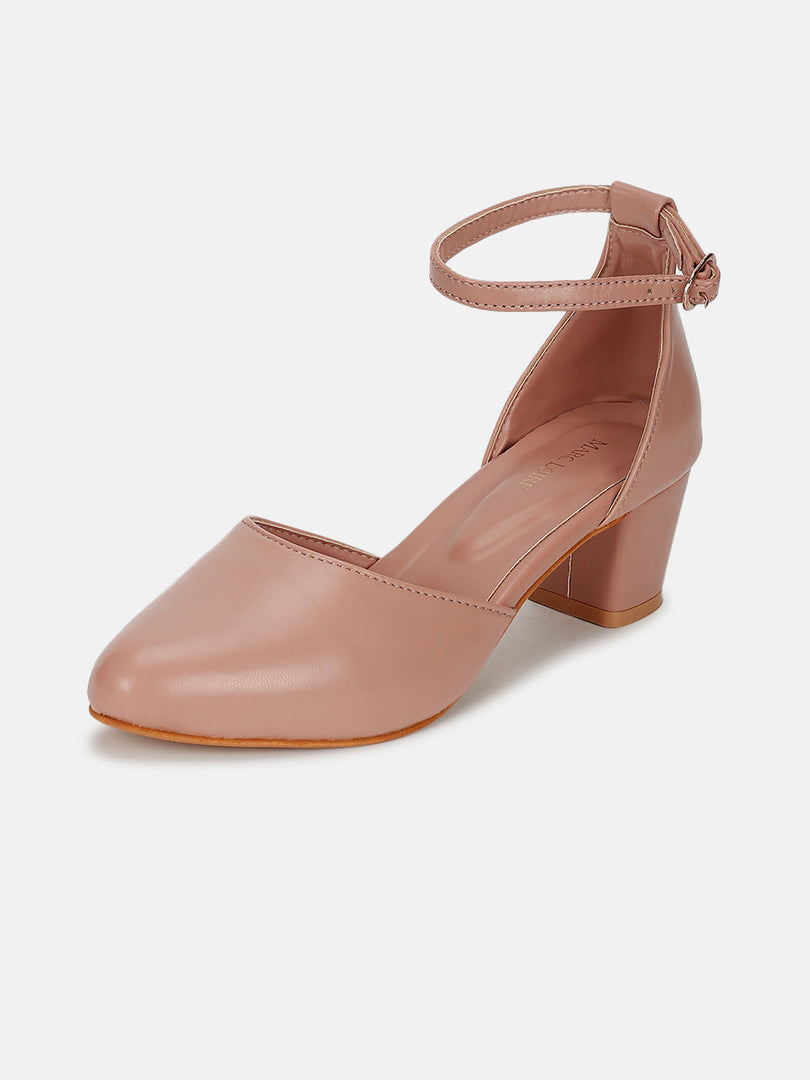 Marc Loire Women Nude Solid Block Heels
