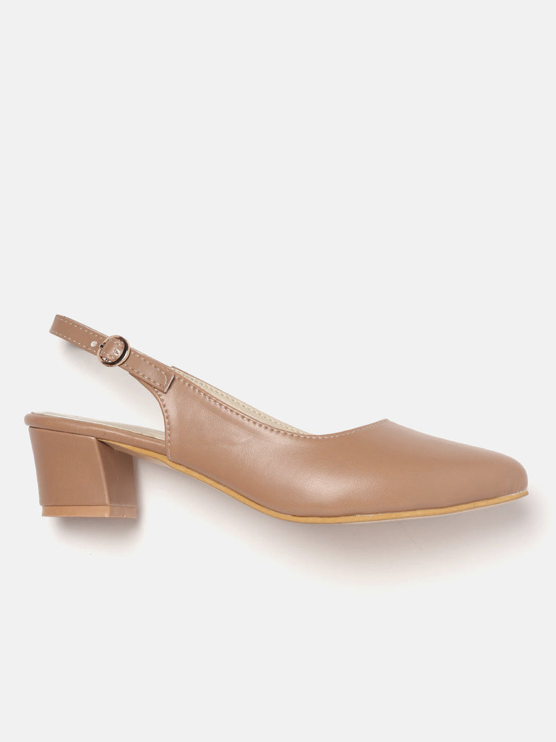 Marc Loire Women's Block Heel Pumps With Adjustable Ankle Strap