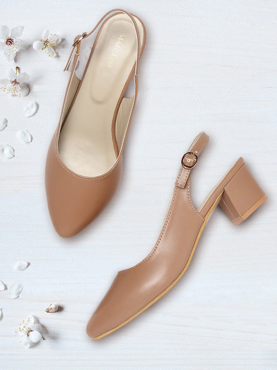 Marc Loire Women's Block Heel Pumps With Adjustable Ankle Strap