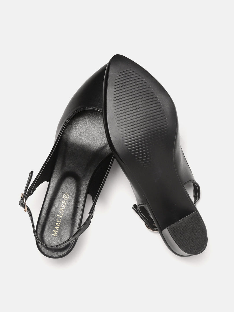 Marc Loire Women’s Block Heel Fashion Sandals with Adjustable Ankle Strap