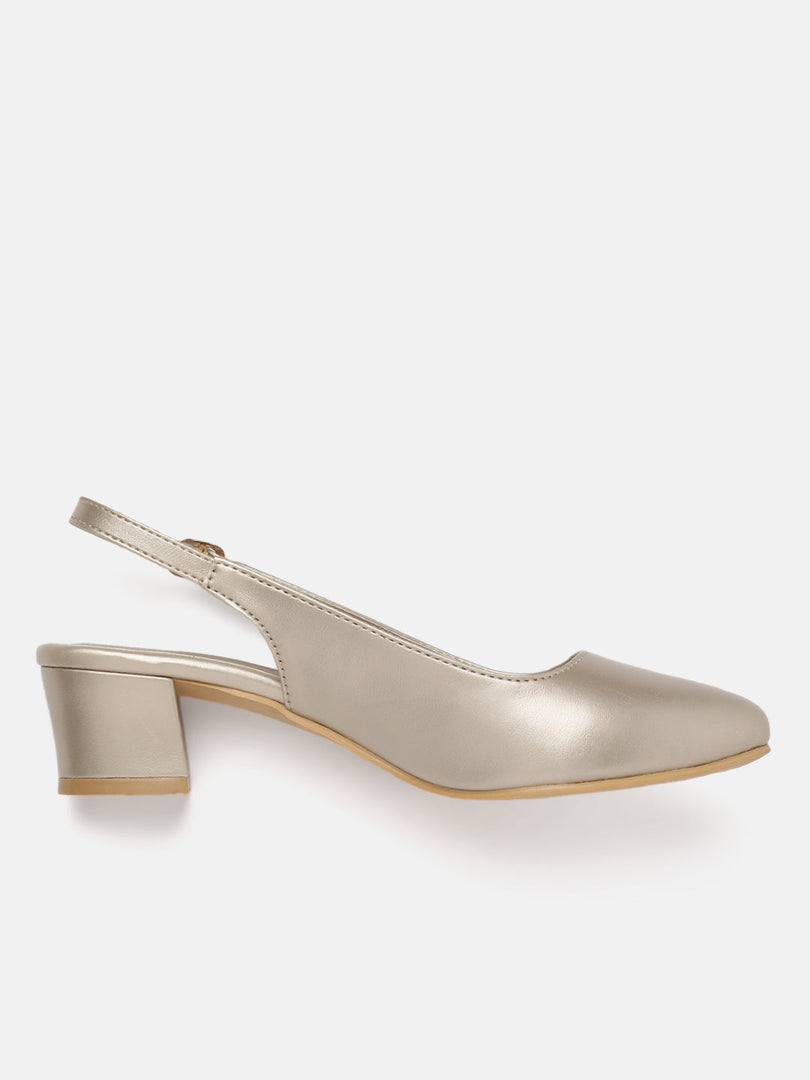 Marc Loire Women's Pointed Toe Block Heel Pumps for Office, Party and Formal Occasions