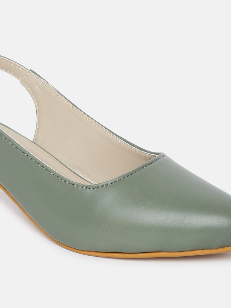 Marc Loire Women's Block Heel Pumps For Formal Wear Olive