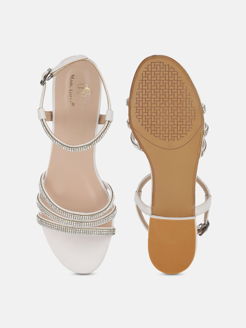 Marc Loire Embellished Flat Fashion Sandals for Women