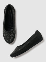 Marc Loire Women Black Slip-On Flats Ballerinas