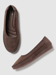 Marc Loire Women Brown Slip-On Flats Ballerinas