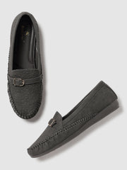 Marc Loire Women Grey Slip-On Flats Ballerinas