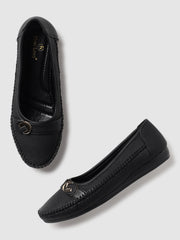 Marc Loire Women Black Slip-On Flats Ballerinas