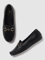 Marc Loire Women Black Slip-On Flats Ballerinas