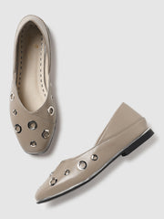Marc Loire Women Beige Slip-On Flats Ballerinas