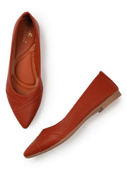 Marc Loire Women Tan Solid Ballerinas