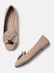 Marc Loire Womens Beige Solid Ballerinas