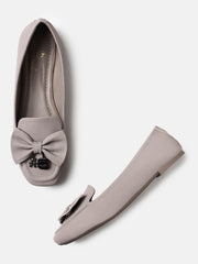 Marc Loire Womens Grey Solid Ballerinas