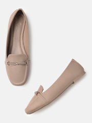 Marc Loire Womens Beige Embellished Ballerinas
