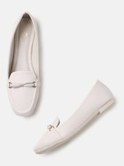 Marc Loire Womens Cream Embellished Ballerinas