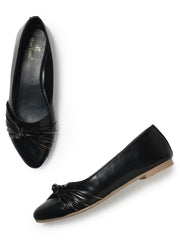 Marc Loire Womes Black Slip-On TPR Ballerinas