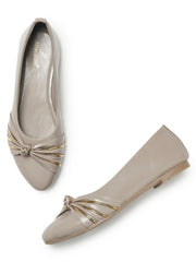 Marc Loire Womes Khaki Slip-On TPR Ballerinas