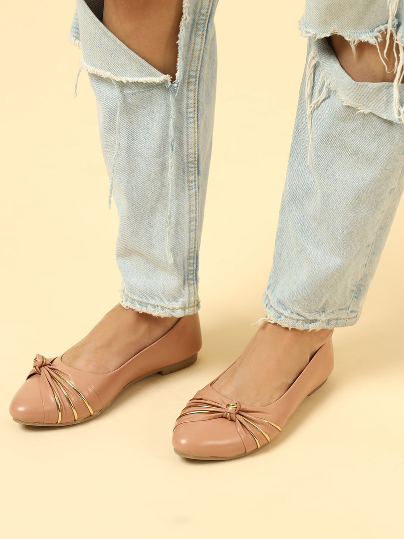 Marc Loire Womes Nude Slip-On TPR Ballerinas