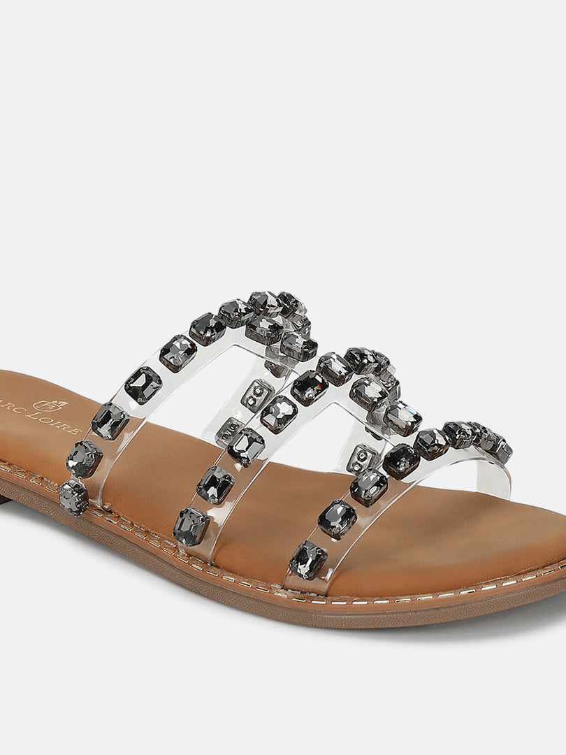 Marc Loire Women Black Embellished Flats