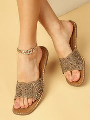 Marc Loire Women Copper Embellished Flats