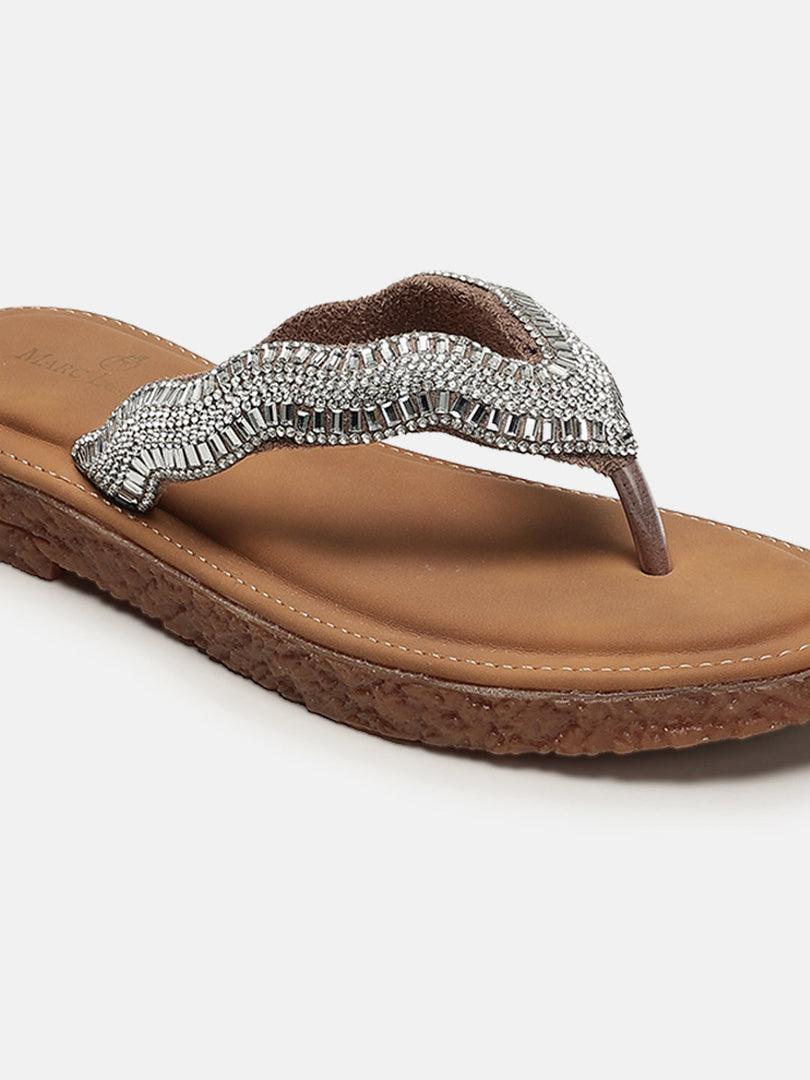 Marc Loire Women Cheeku Embellished Flats