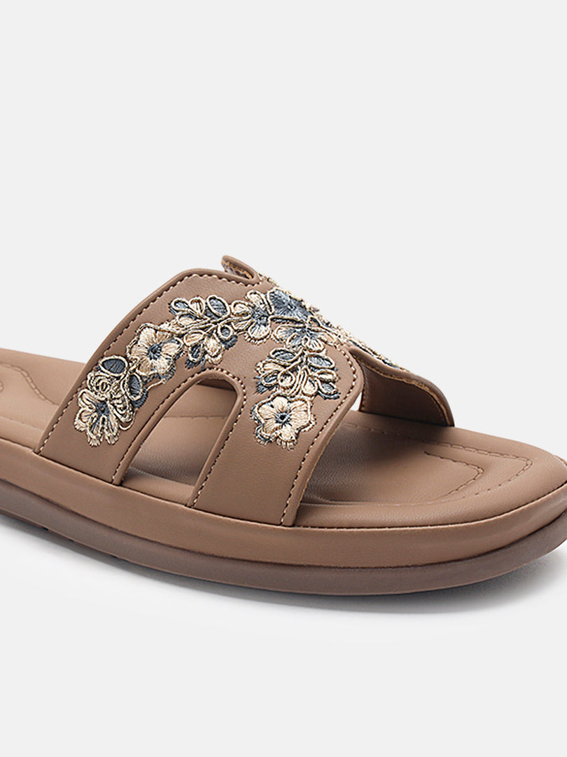 Marc Loire Womens Ethnic Open Toe Tpr Flats