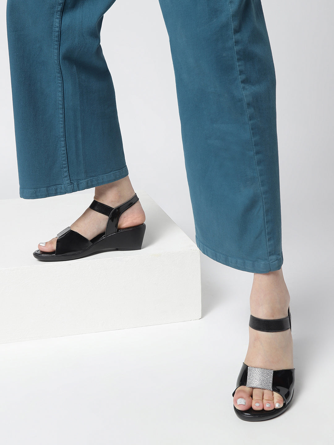 Strapped discount platform sandals