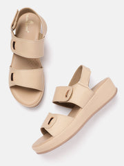 Marc Loire Women Cream Solid Sandals Heels